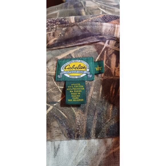 VTG Cabela's Advantage Max-4 HD Camo Long Sleeve Hunting Shirt Size Large - Picture 8 of 9